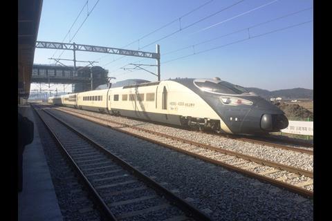 The unopened Honam high speed line was used to host trials with the HEMU-430X prototype in November 2014. Photo: David Rhodes